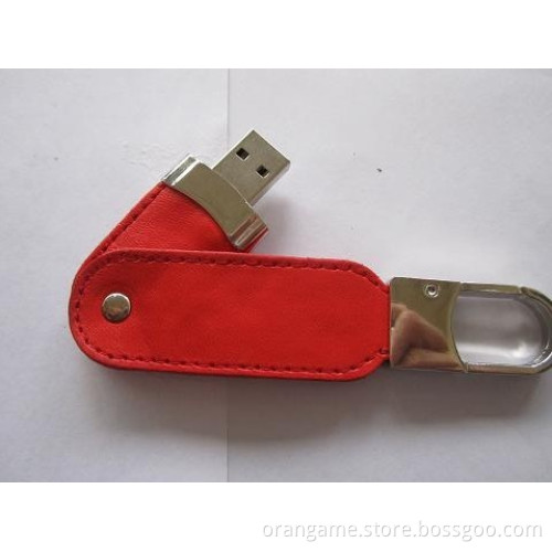 Promotional Leather USB Drives in High Quality and Customized Logo Available